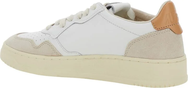 'Medalist' White Low Top Sneakers With Logo Patch On Tongue And Side In Leather Blend Woman - Image 3