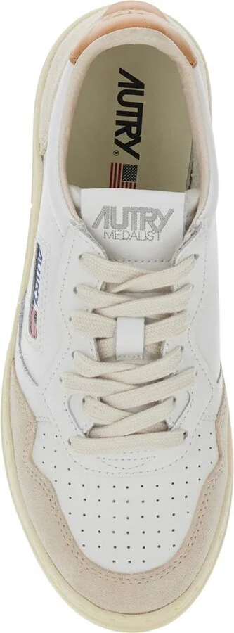 'Medalist' White Low Top Sneakers With Logo Patch On Tongue And Side In Leather Blend Woman - Image 4