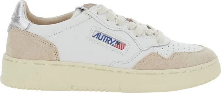 'Medalist' White Low Top Sneakers With Logo Patch On Tongue And Side In Leather Blend Woman - Image 4