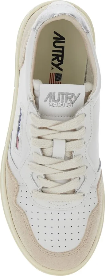 'medalist' White Low Top Sneakers With Logo Patch On Tongue And Side In Leather Blend Woman - Image 3