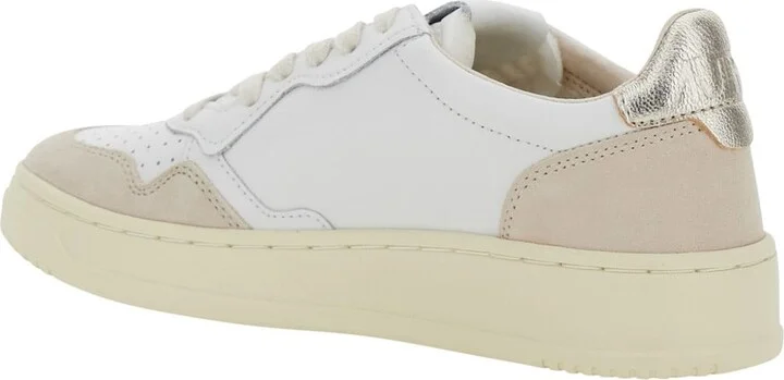 'medalist' White Low Top Sneakers With Logo Patch On Tongue And Side In Leather Blend Woman - Image 2