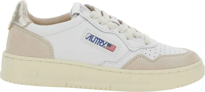 'medalist' White Low Top Sneakers With Logo Patch On Tongue And Side In Leather Blend Woman - Image 4