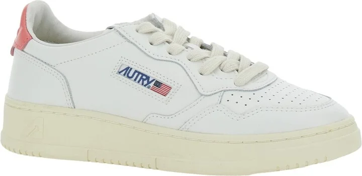 'medalist' White Low Top Sneakers With Logo Patch On Tongue And Side In Leather Woman - Image 2