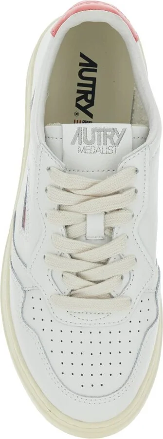 'Medalist' White Low Top Sneakers With Logo Patch On Tongue And Side In Leather Woman - Image 4