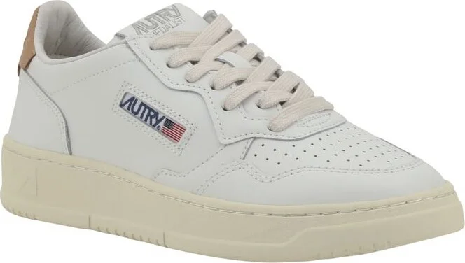 'Medalist' White Low Top Sneakers With Logo Patch On Tongue And Side In Leather Woman - Image 3