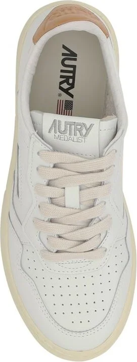 'Medalist' White Low Top Sneakers With Logo Patch On Tongue And Side In Leather Woman - Image 5