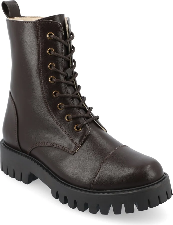 Medium and Wide Width Womens Aaley Tru Comfort Foam Combat Inside Zip Bootie