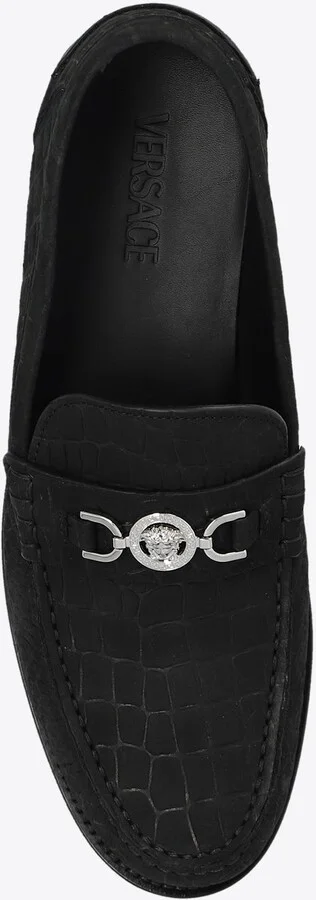 Medusa '95 Croc-Embossed Leather Loafers - Image 3