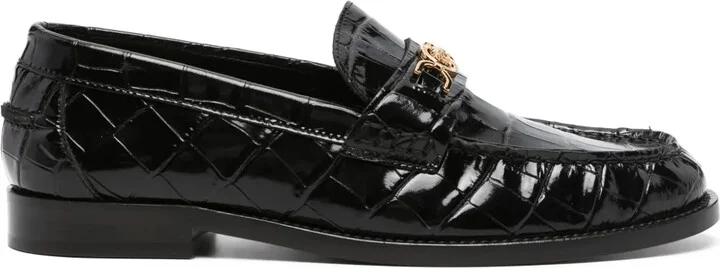 Medusa '95 crocodile-embossed loafers