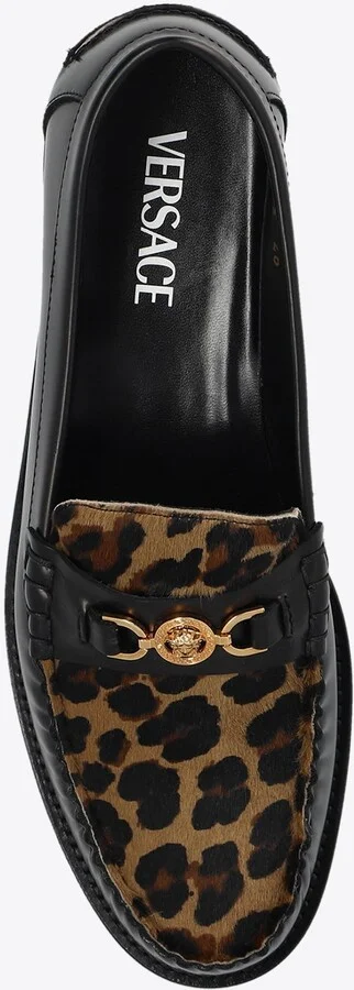 Medusa '95 Leather Leopard Loafers - Image 3
