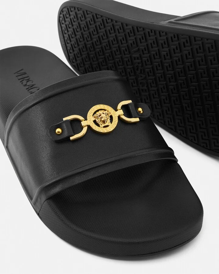 Medusa '95 Leather Sliders - Image 2