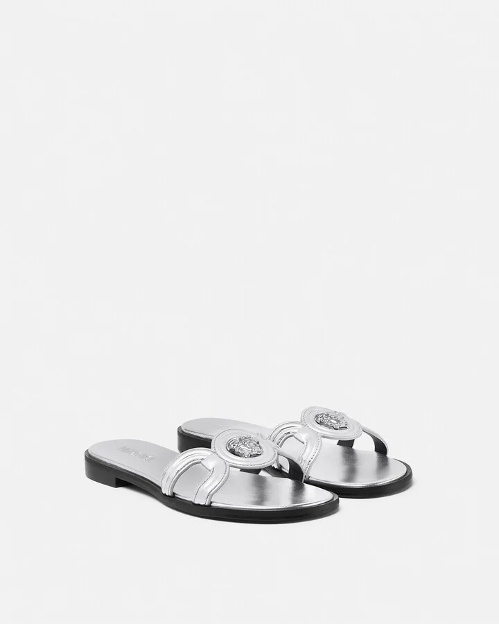 Medusa '95 Metallic Flat Sandals - Image 2