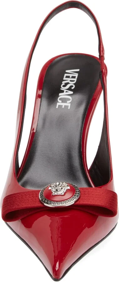 Medusa Bow Pointed Toe Slingback Pump - Image 4
