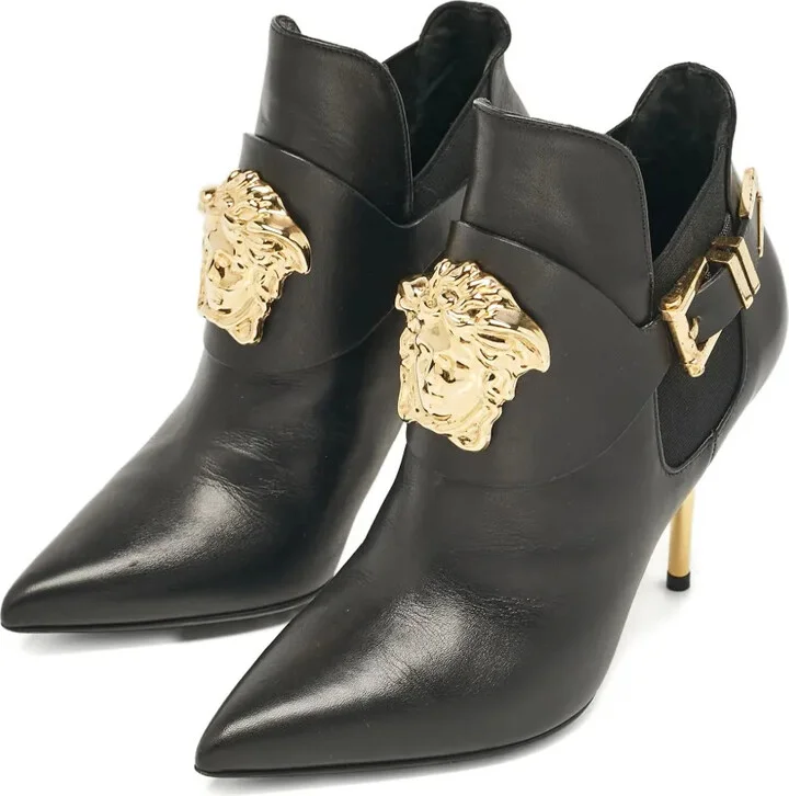 Medusa buckle pointed-toe boots - Image 2