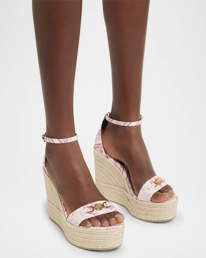Medusa Calfskin Leather Espadrilles - Image 7