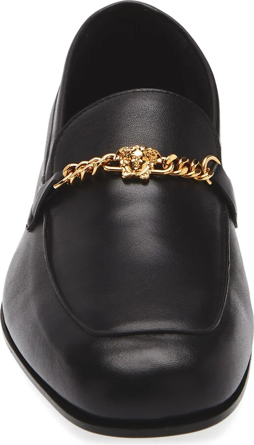 Medusa Chain Leather Loafer - Image 4