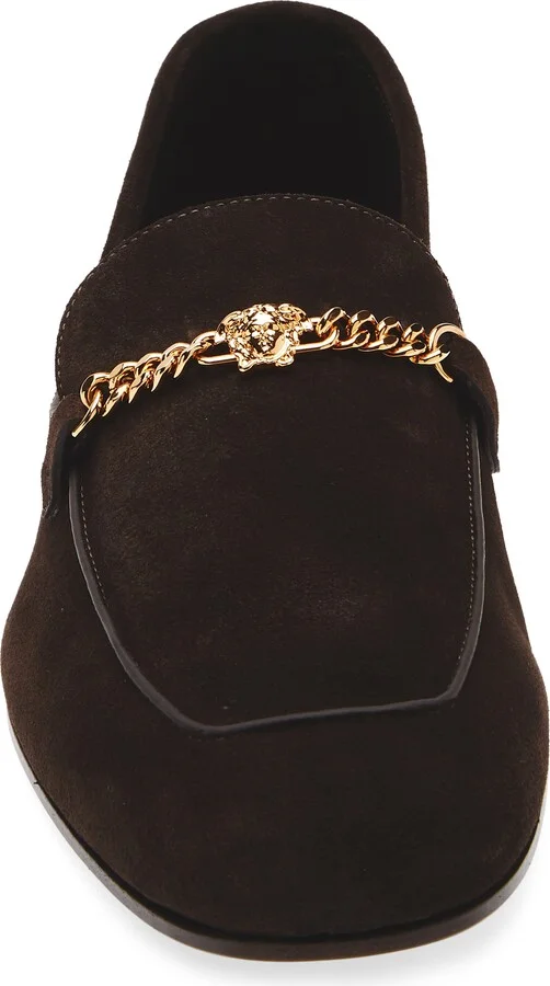 Medusa Chain Suede Loafer - Image 4