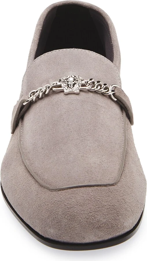 Medusa Chain Suede Loafer - Image 10