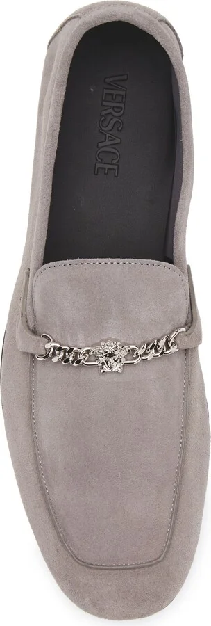 Medusa Chain Suede Loafer - Image 11