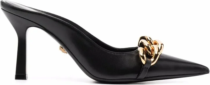 Medusa chain-trim backless mules