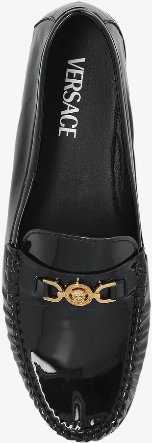Medusa-Embellished Leather Loafers - Image 3
