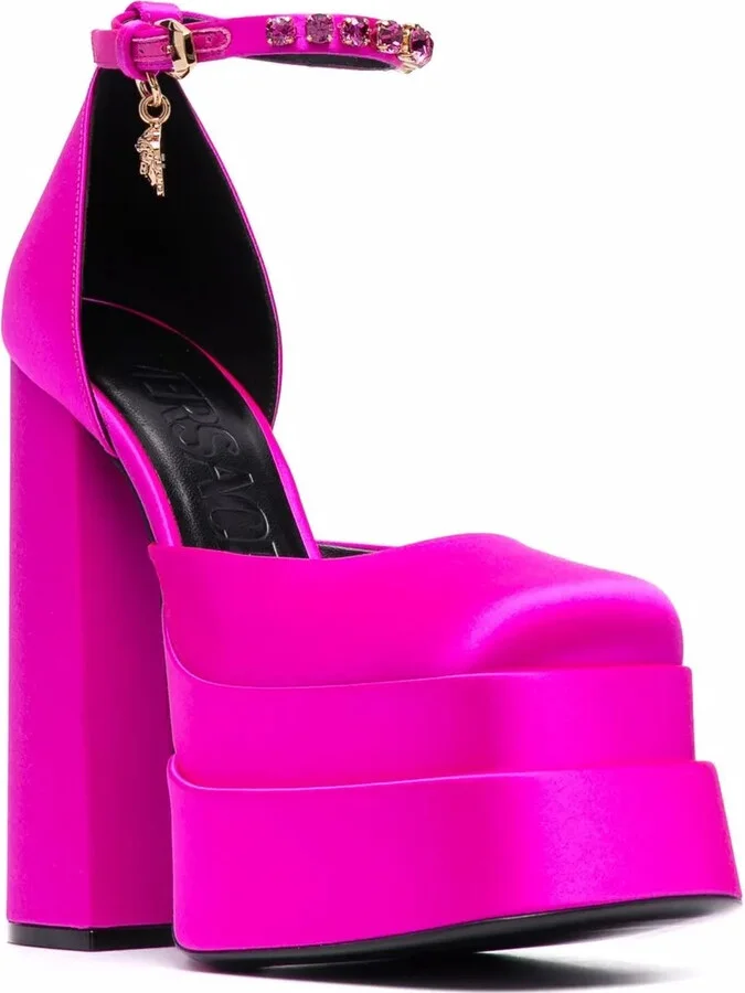Medusa Head charm platform sandals - Image 2