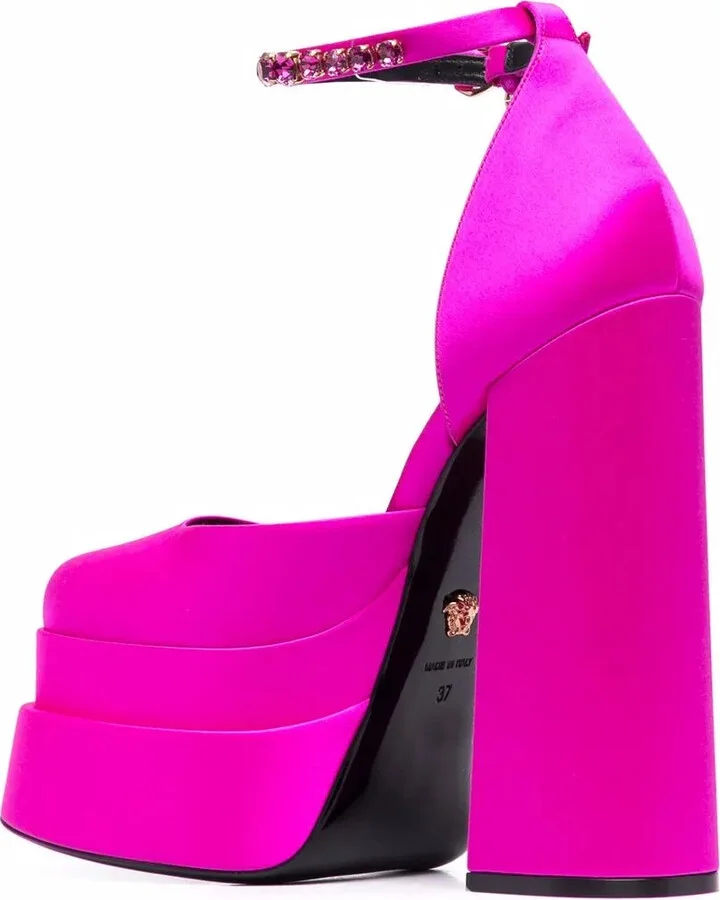 Medusa Head charm platform sandals - Image 3
