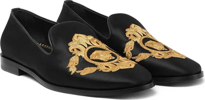 Medusa Head embroidered loafers - Image 2