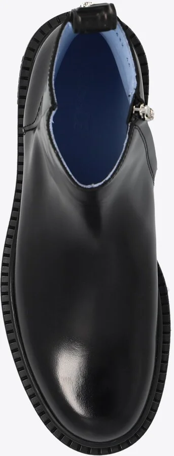 Medusa Head Leather Ankle Boots - Image 3