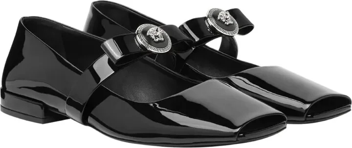 Medusa-head leather ballerina shoes - Image 2