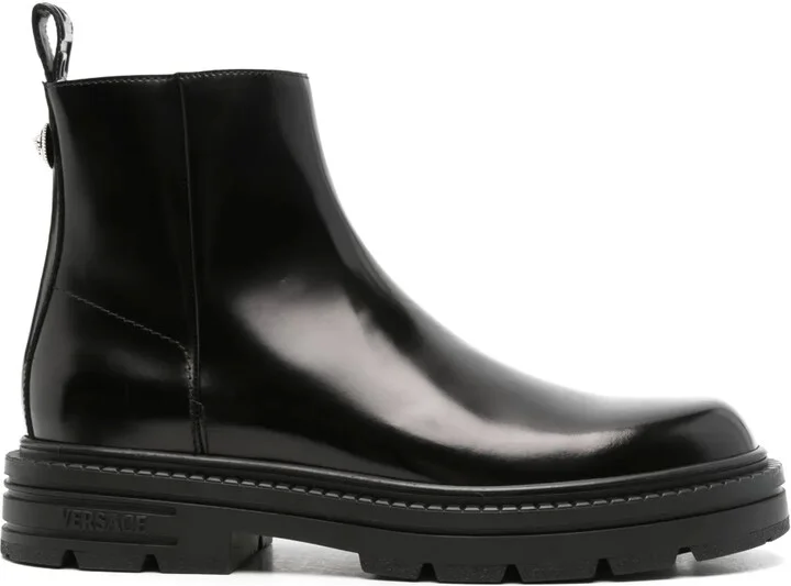 Medusa Head leather boots