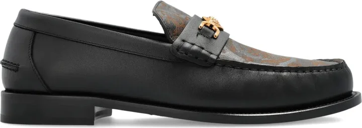 Medusa-head leather loafers