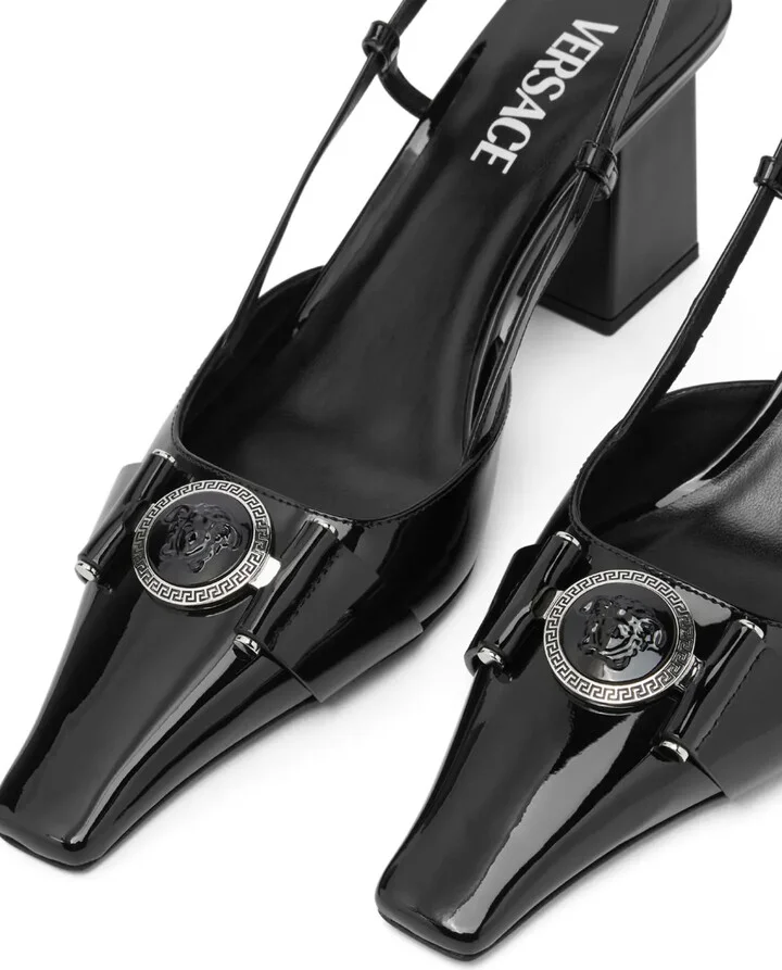 Medusa Head leather pumps - Image 4