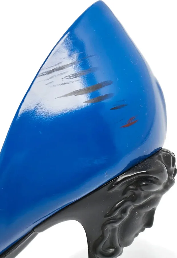 Medusa-Head Leather Pumps - Image 4