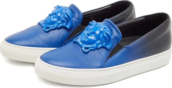 Medusa Head leather slip-on sneakers - Image 3