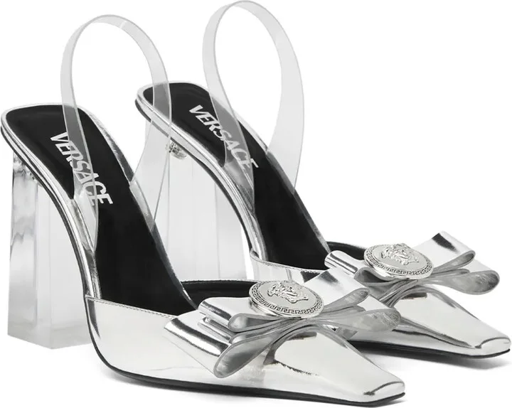 Medusa Head metallic leather pumps - Image 2