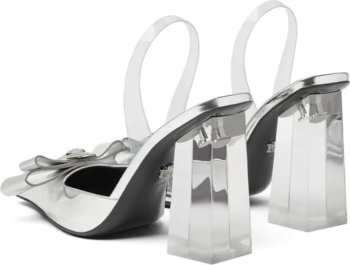 Medusa Head metallic leather pumps - Image 3