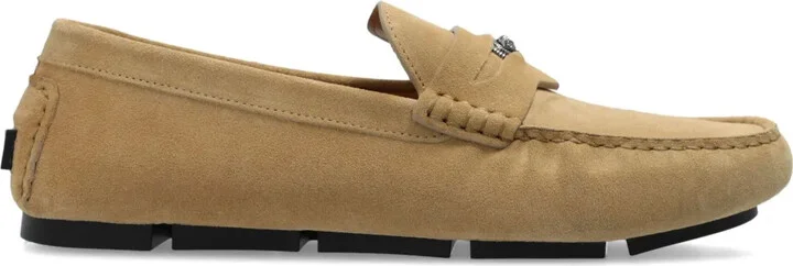 Medusa Head suede loafers