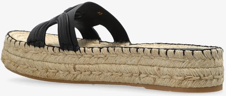 Medusa Jute and Leather Slides - Image 2