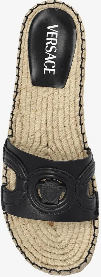 Medusa Jute and Leather Slides - Image 3