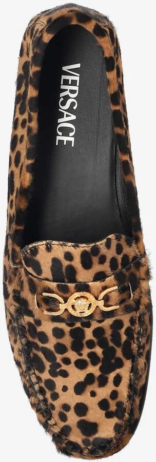 Medusa Leopard Print Loafers - Image 3