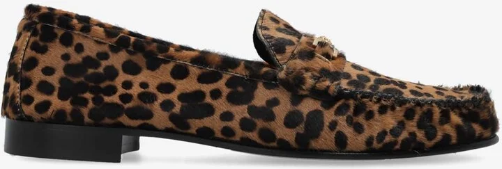Medusa Leopard Print Loafers