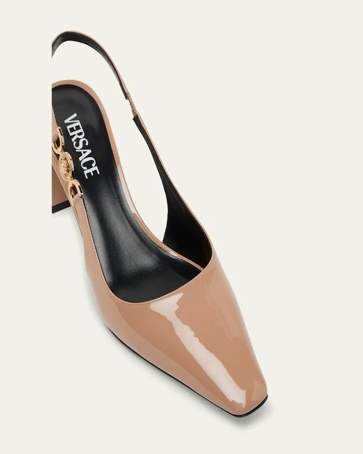 Medusa Patent Slingback Pumps - Image 4