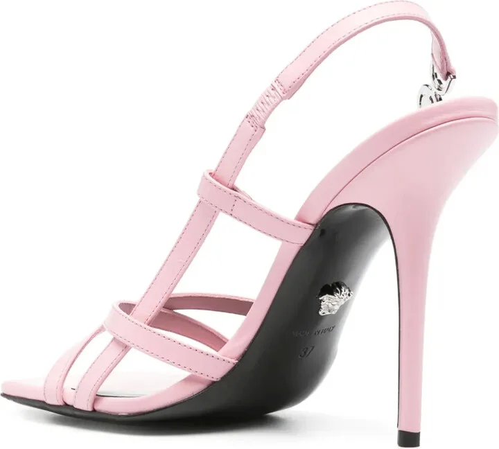 Medusa-plaque 115mm leather sandals - Image 3