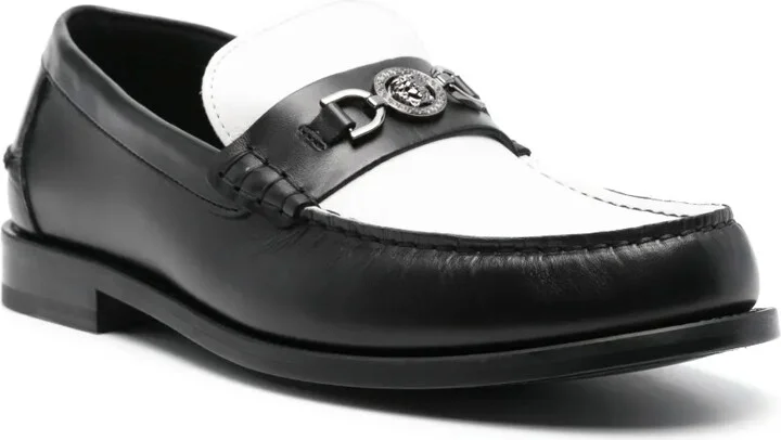 Medusa-plaque colourblock loafers - Image 2