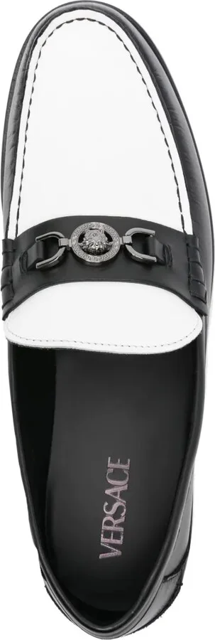 Medusa-plaque colourblock loafers - Image 4