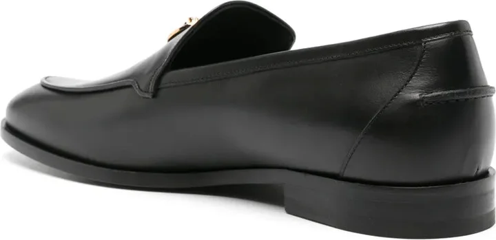 Medusa-plaque leather loafers - Image 3