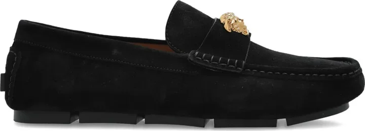 Medusa-plaque loafers