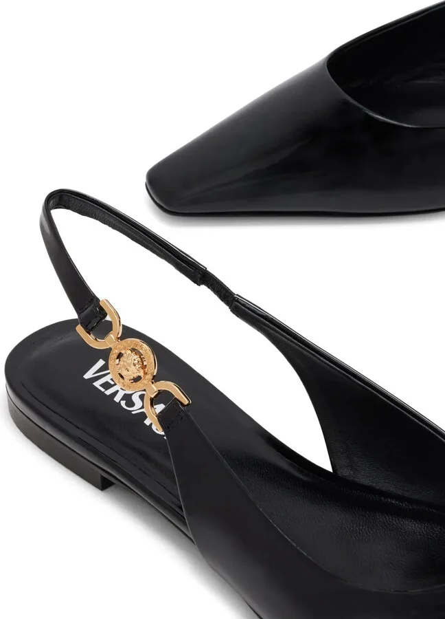 Medusa-plaque slingback ballerina shoes - Image 4