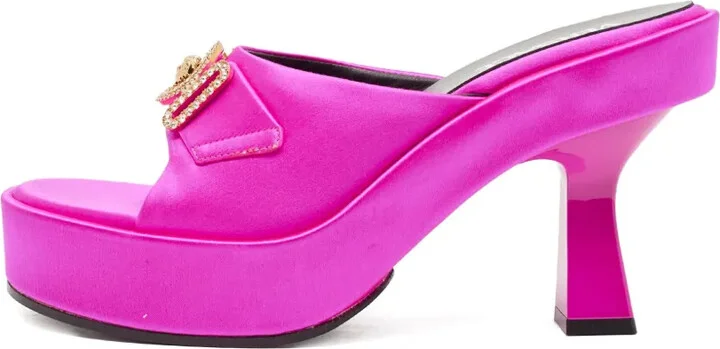 Medusa Platform Satin Mules - Image 2